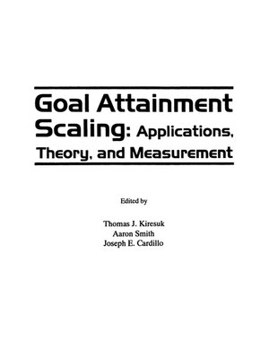 cover image of Goal Attainment Scaling